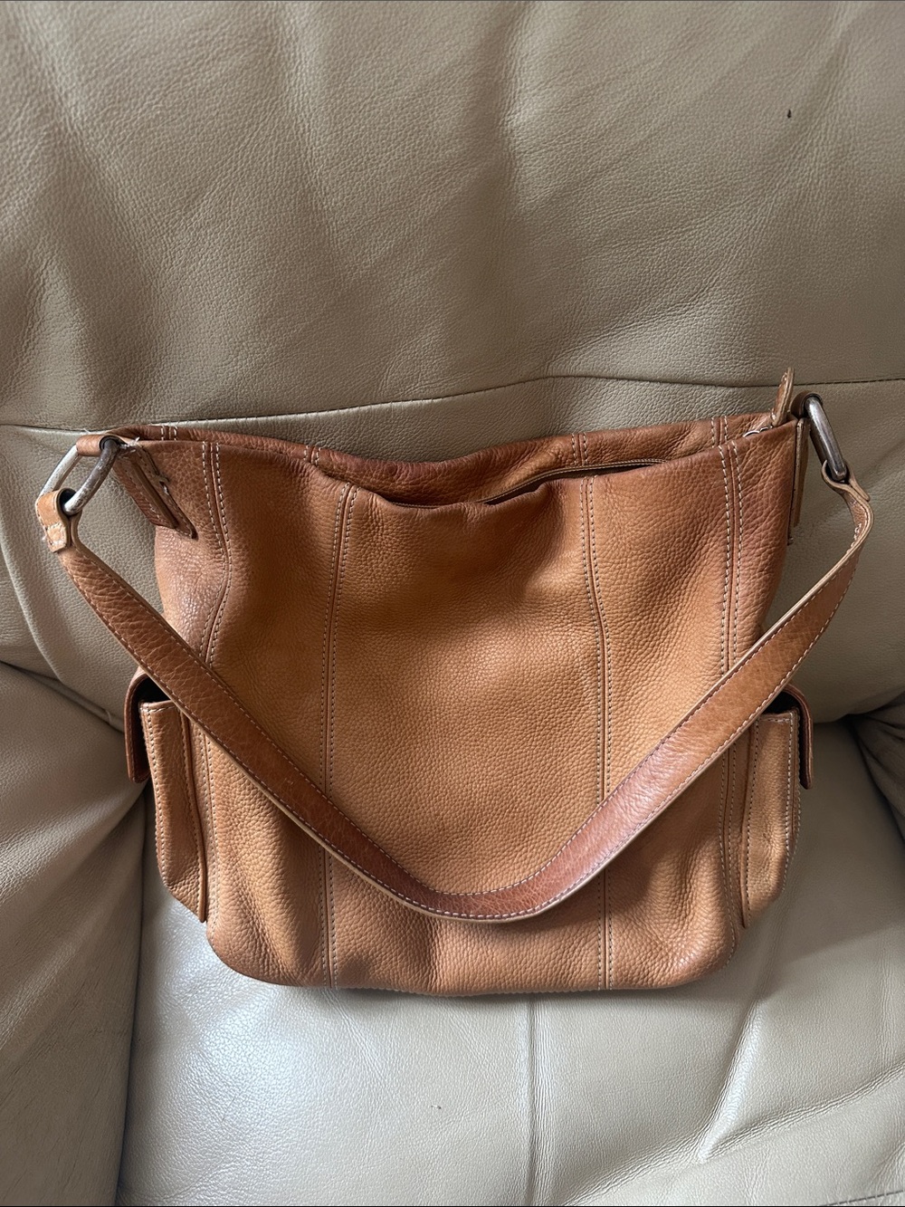 Fossil Soft Saddle Shoulder Bag - Brown